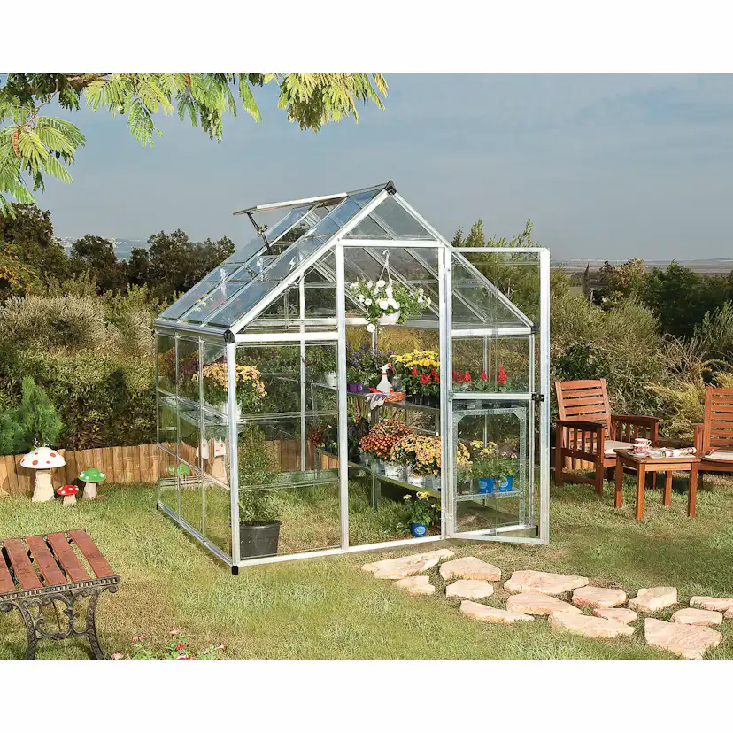 Canopia Serenity-växthuset 3.4 m² Silver Aluminium