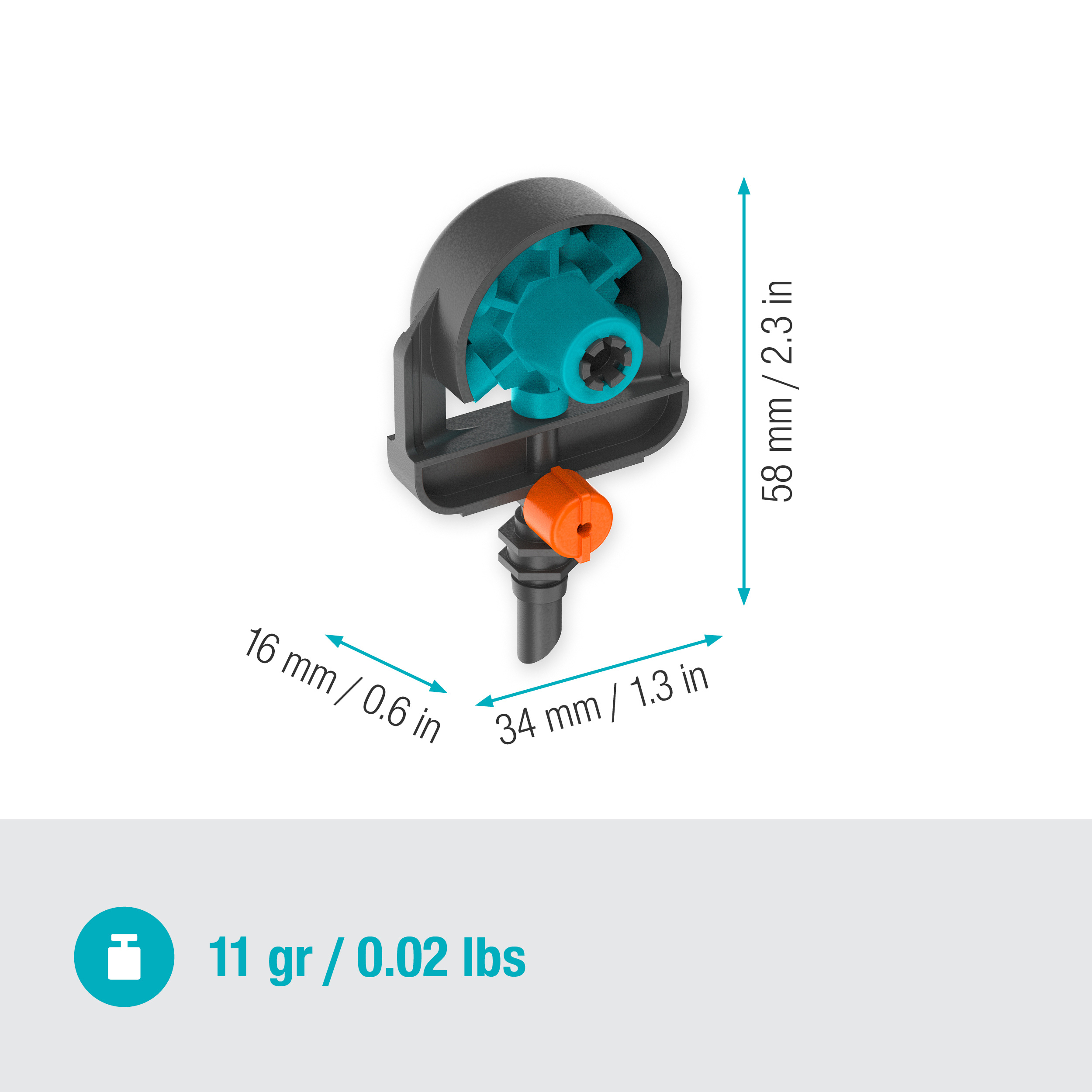 Sprutmunstycke Gardena Micro-Drip 6 i 1 Ytspridare