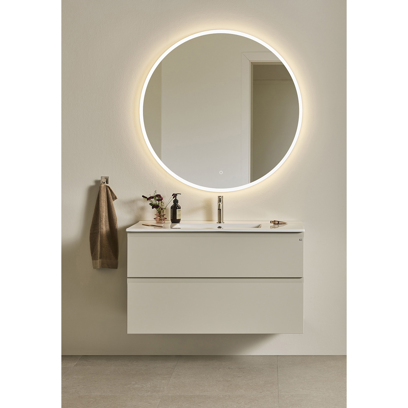 Tvättställsskåp Hafa Go Plus med Tvättställ Beige, B: 1010mm