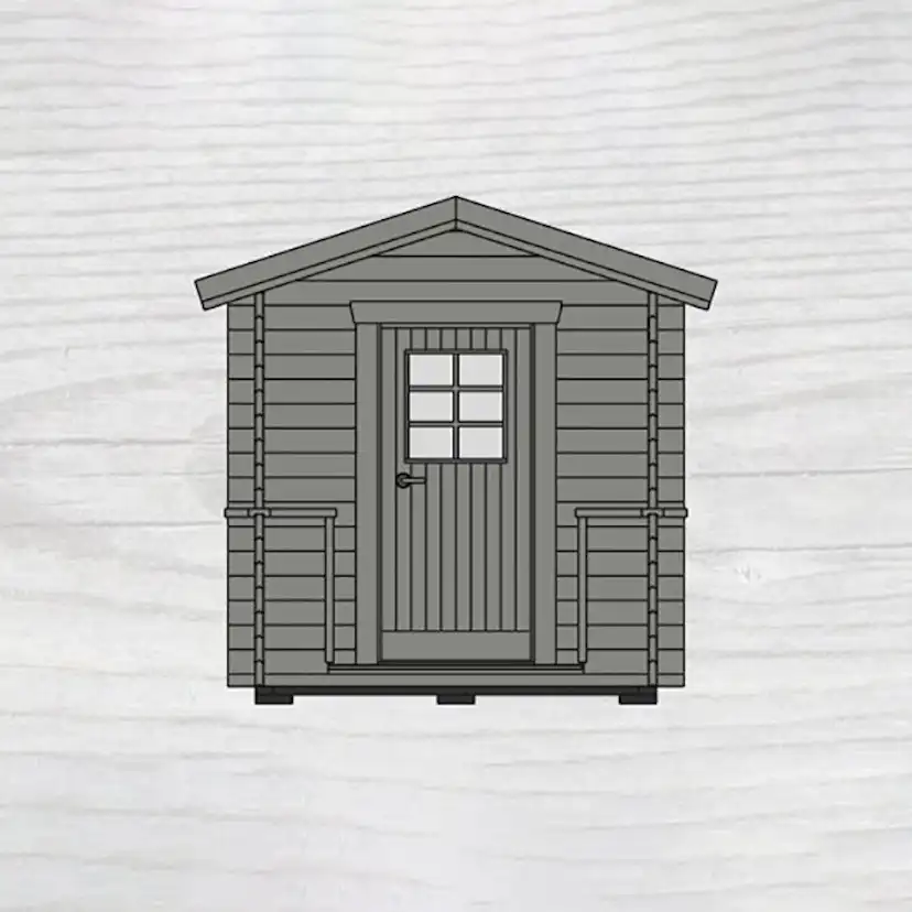 Bastu Baseco Sandsele 7 m² Fristående Bastuhus med Altan & Glasdörr