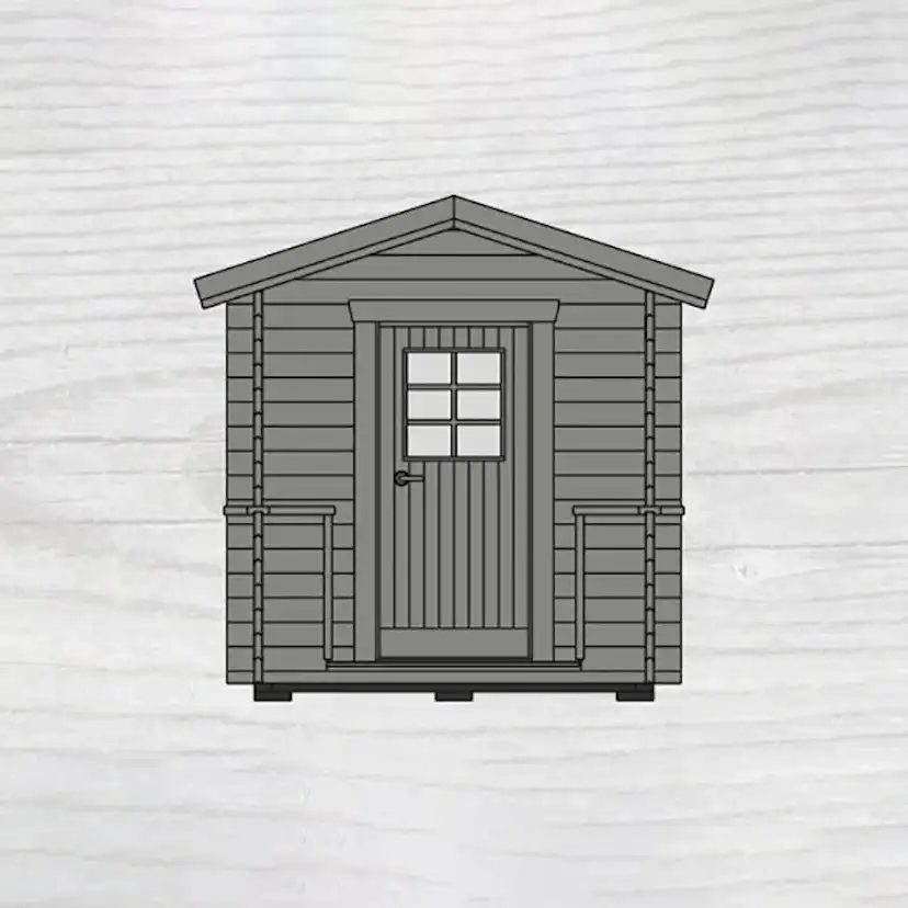 Bastu Baseco Sandsele 7 m² Fristående Bastuhus med Altan & Glasdörr