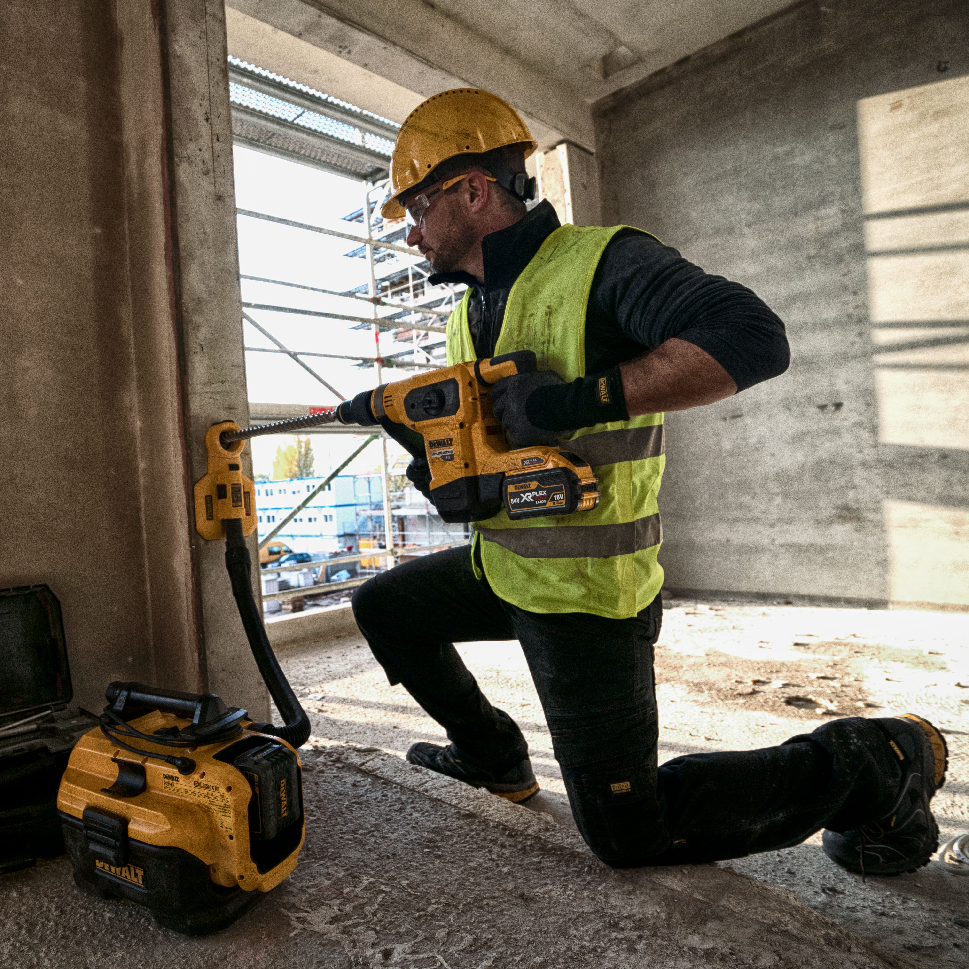 Borrhammare Dewalt DCH481X2-QW Med batteri och laddare 54 V