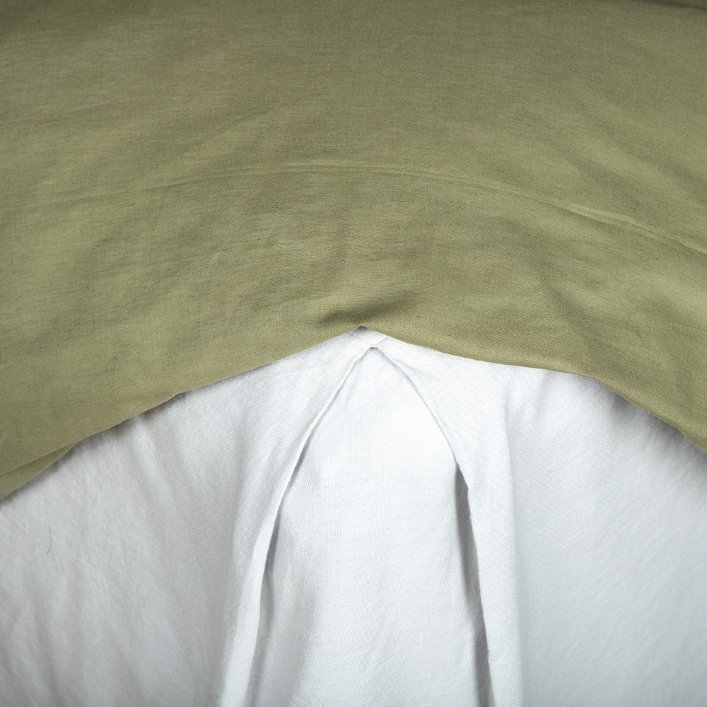 Jenna Bed Set Linen Cotton Green 240x220 cm Färg: Mörkgrön, Mått: 240x220 cm