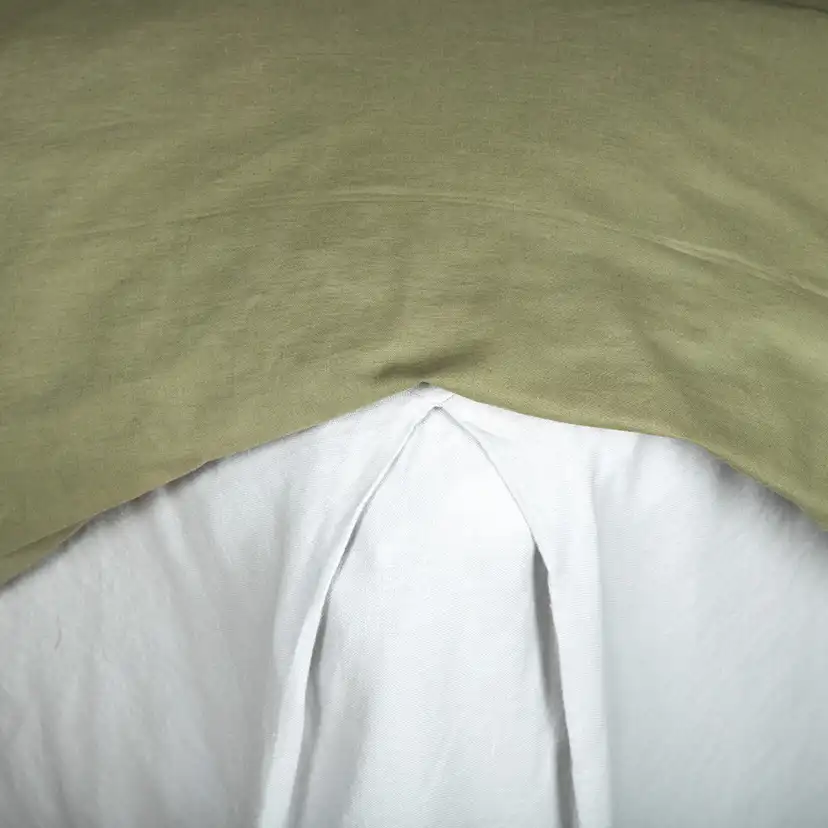 Jenna Bed Set Linen Cotton Green 240x220 cm Färg: Mörkgrön, Mått: 240x220 cm