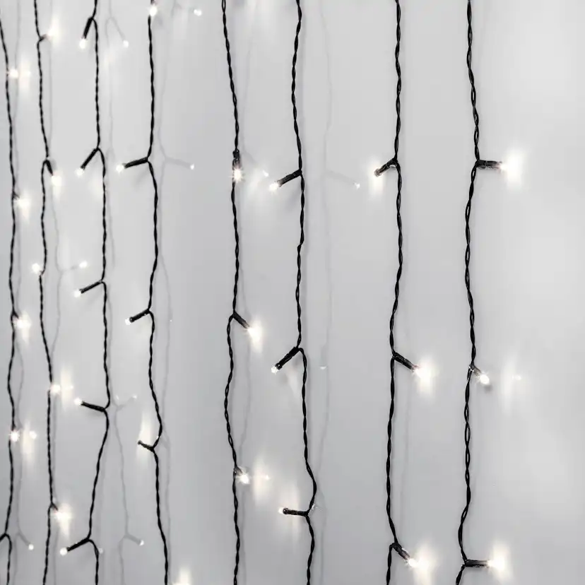 Ljusgardin Star Trading Crispy Ice White 120L