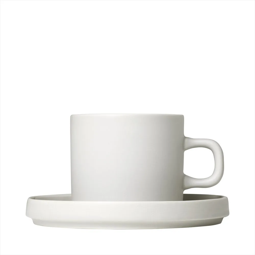 Kaffemuggar Blomus Pilar med Fat 2-pack