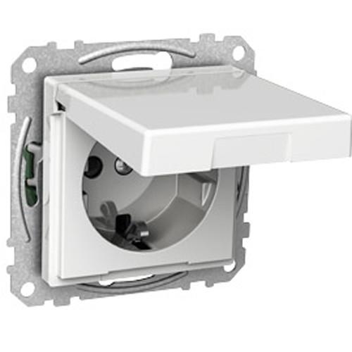 Vägguttag Schneider Electric Exxact 1-vägs Med Lock