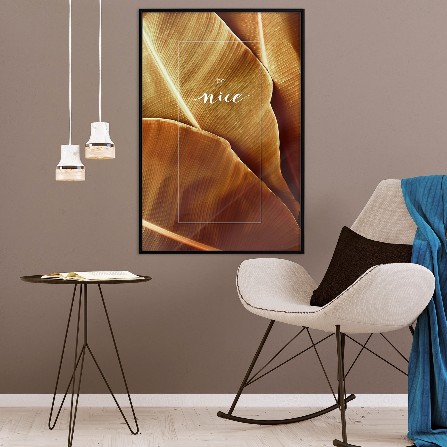Poster Artgeist Affisch Brown Leaf