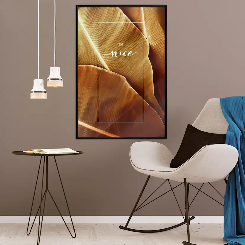 Poster Artgeist Affisch Brown Leaf