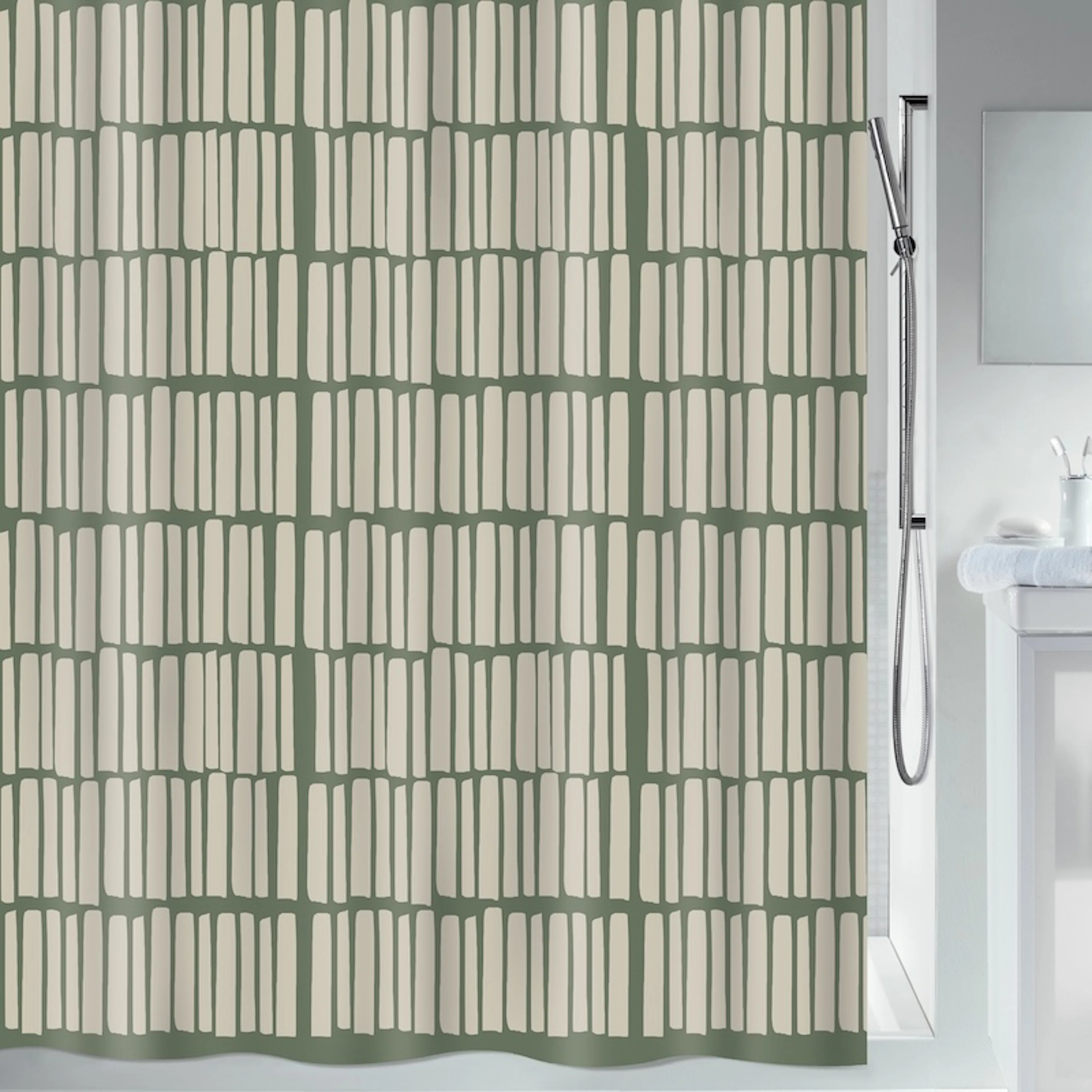 Duschdraperi Spirella Rita Green 180x200 cm