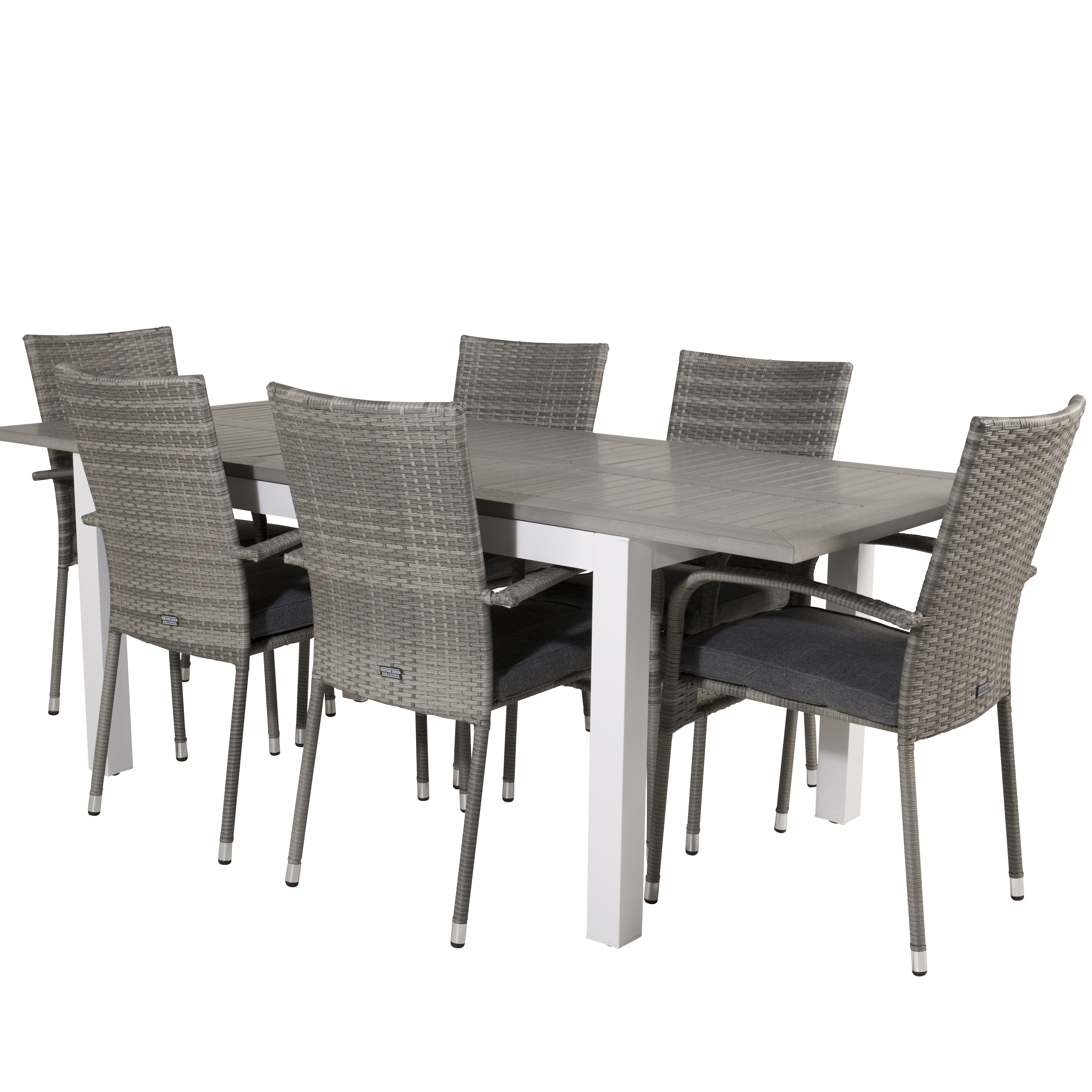 Matgrupp Venture Home Aleyna 160/240 med 6 Asta Stolar