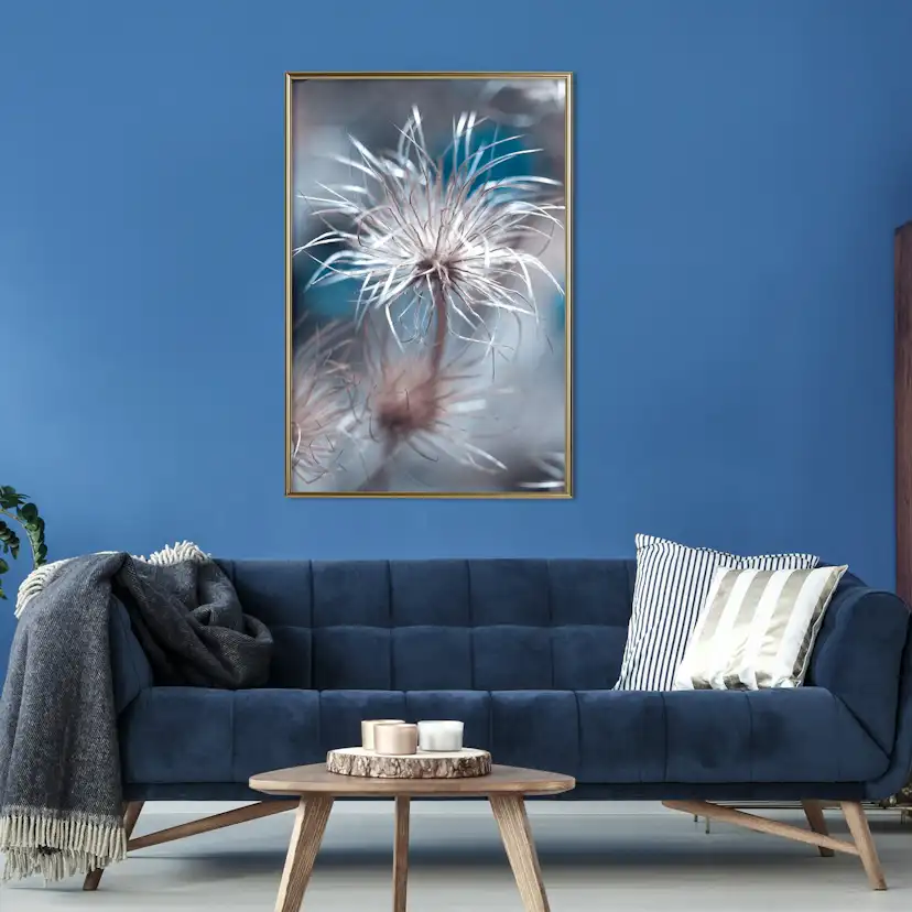 Poster Artgeist Affisch Plant in Blues