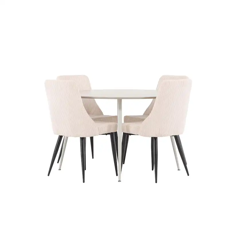 Matgrupp Venture Home Plaza Ø120 med 4 st Leone Stolar