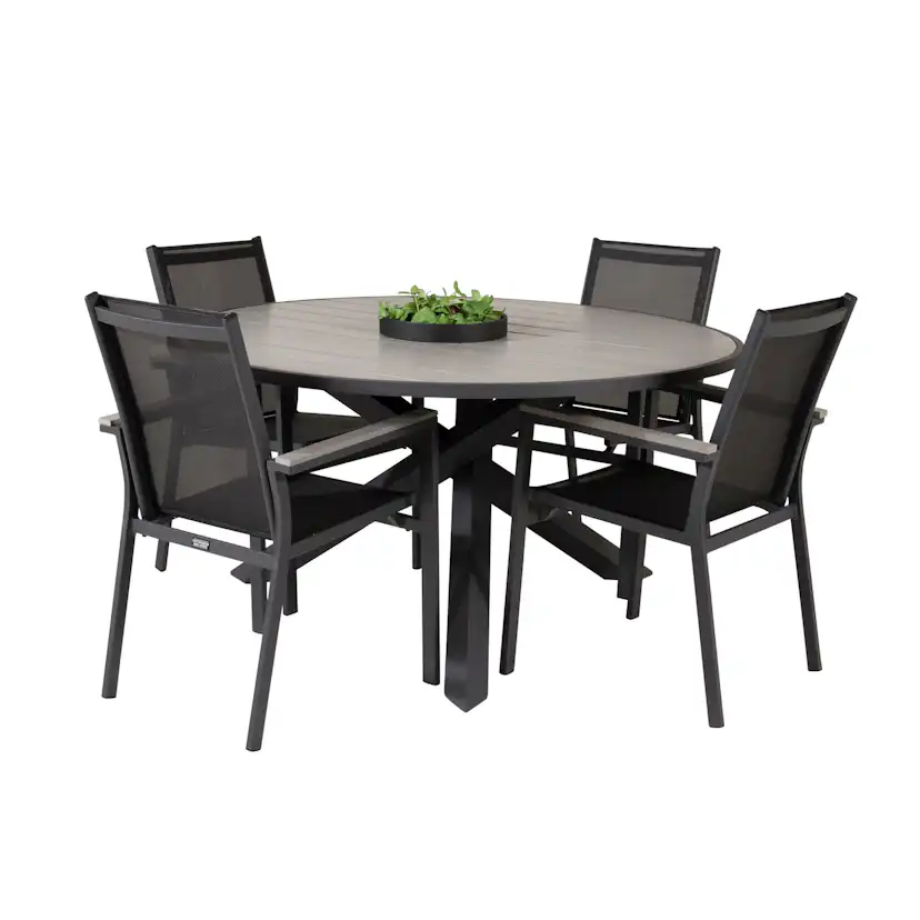 Matgrupp Venture Home Pincy Ø140 med 4 Pincy Stolar