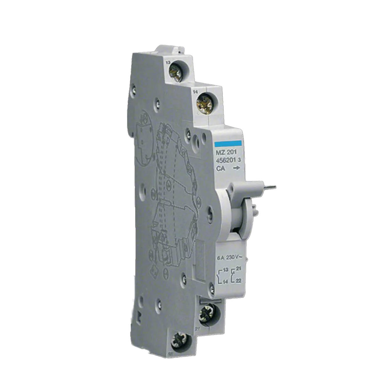 Hjälpkontakt för Dvärgbrytare Hager 1 Slutande + 1 Öppnande Kontakt 6 A 230 V AC