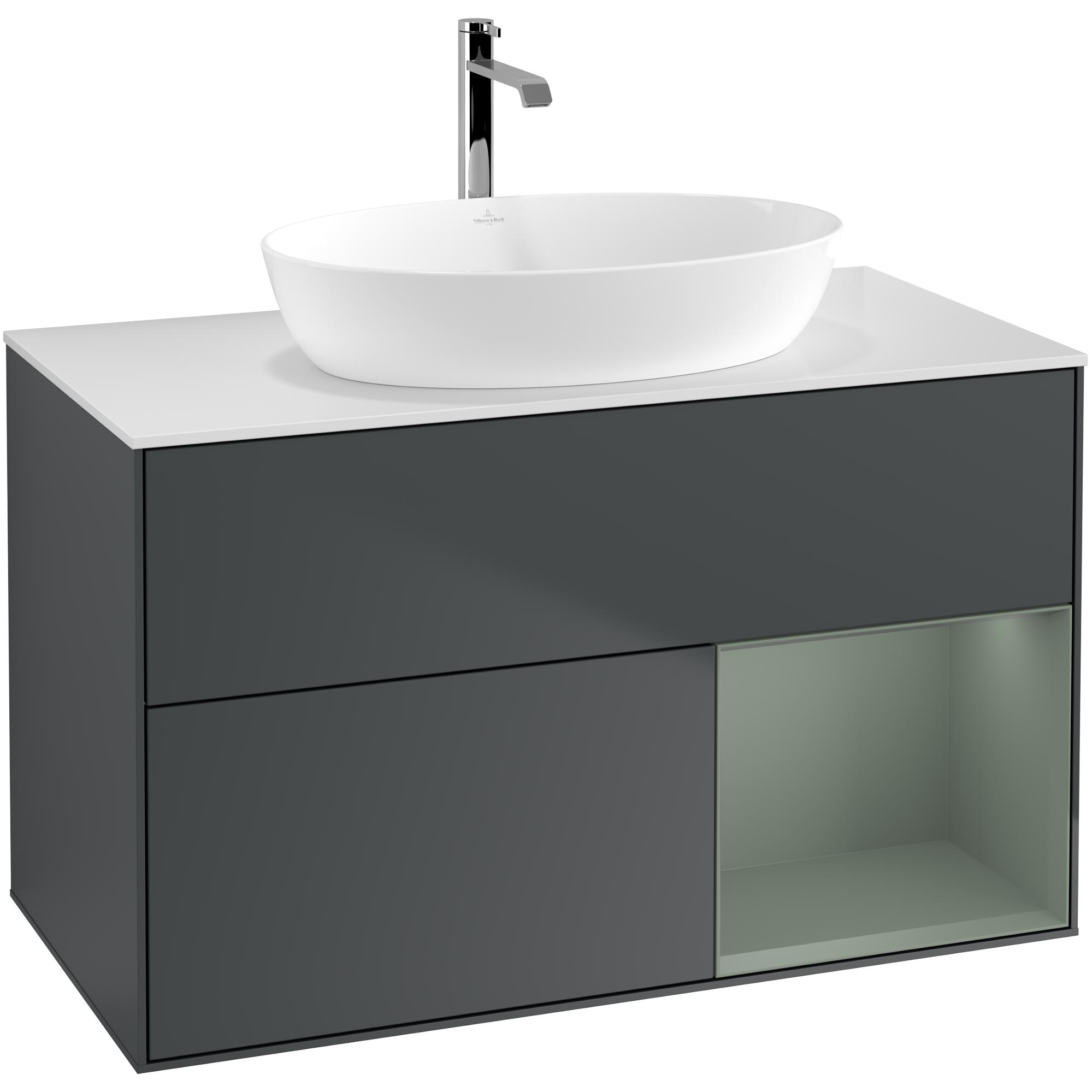 Tvättställsskåp Villeroy & Boch Finion med 2 Lådor Hylla och Bänkskiva för Fristående Tvättställ från Artis & Collaro