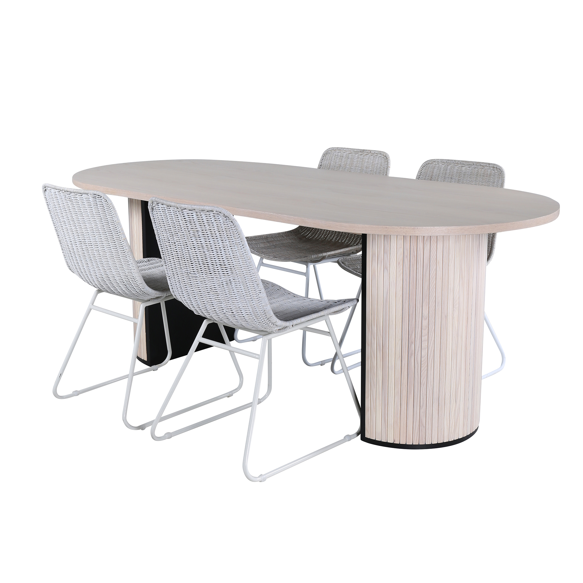 Matgrupp Venture Home Bianca Benvit med 4 Cornelia Stolar