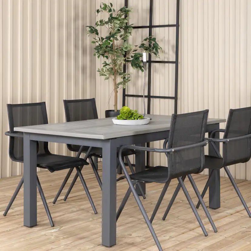 Matgrupp Venture Home Aleyna med 4 Aspen Matstolar