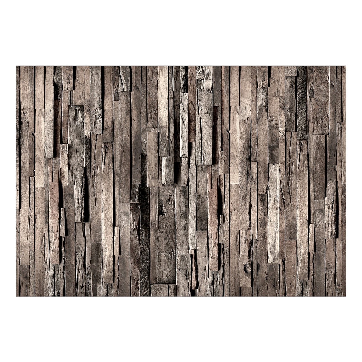 Fototapet Arkiio Självhäftande Wooden Curtain Dark Brown