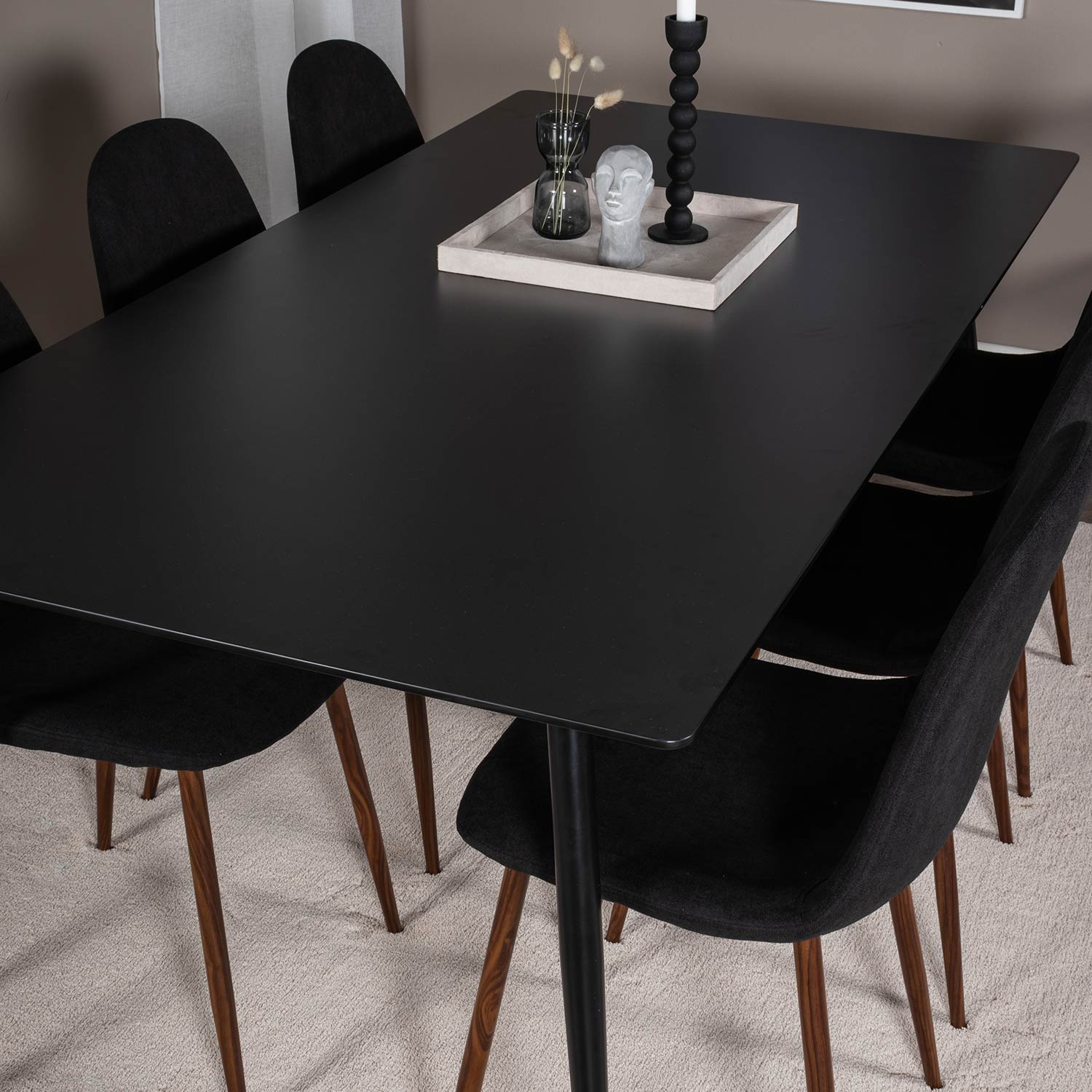 Matgrupp Venture Home Silvia med 6 Pobbie Stolar Polyestertyg