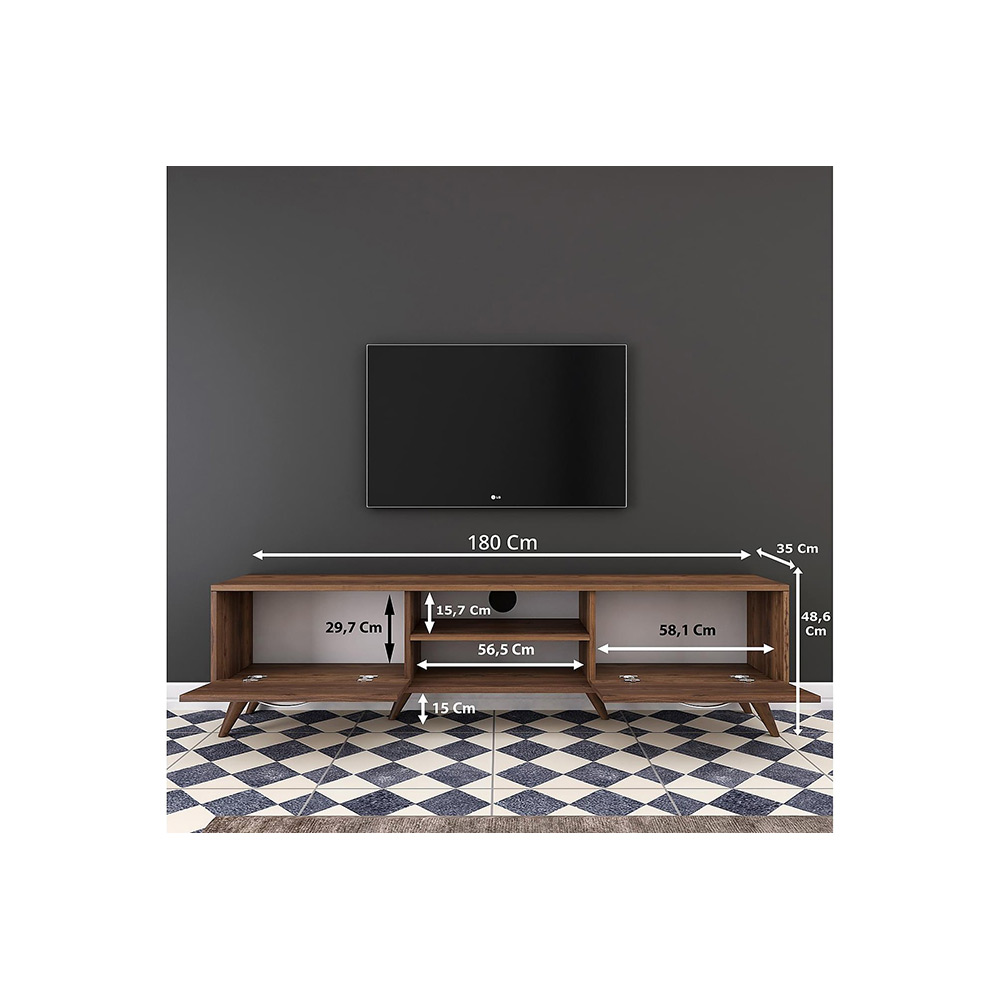 Virkesbo TV-Bänk 180 cm Brun
