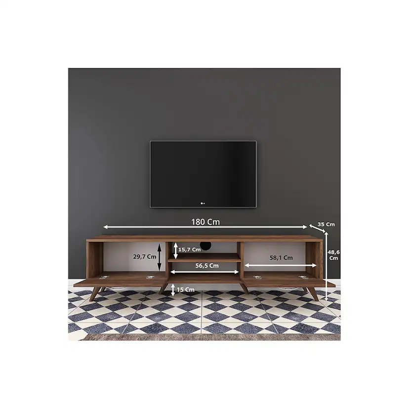 Virkesbo TV-Bänk 180 cm Brun