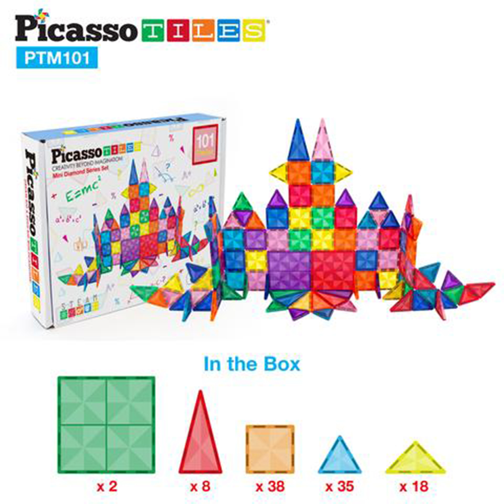 Magnetplattor Picasso Tiles 101 bitar Mini