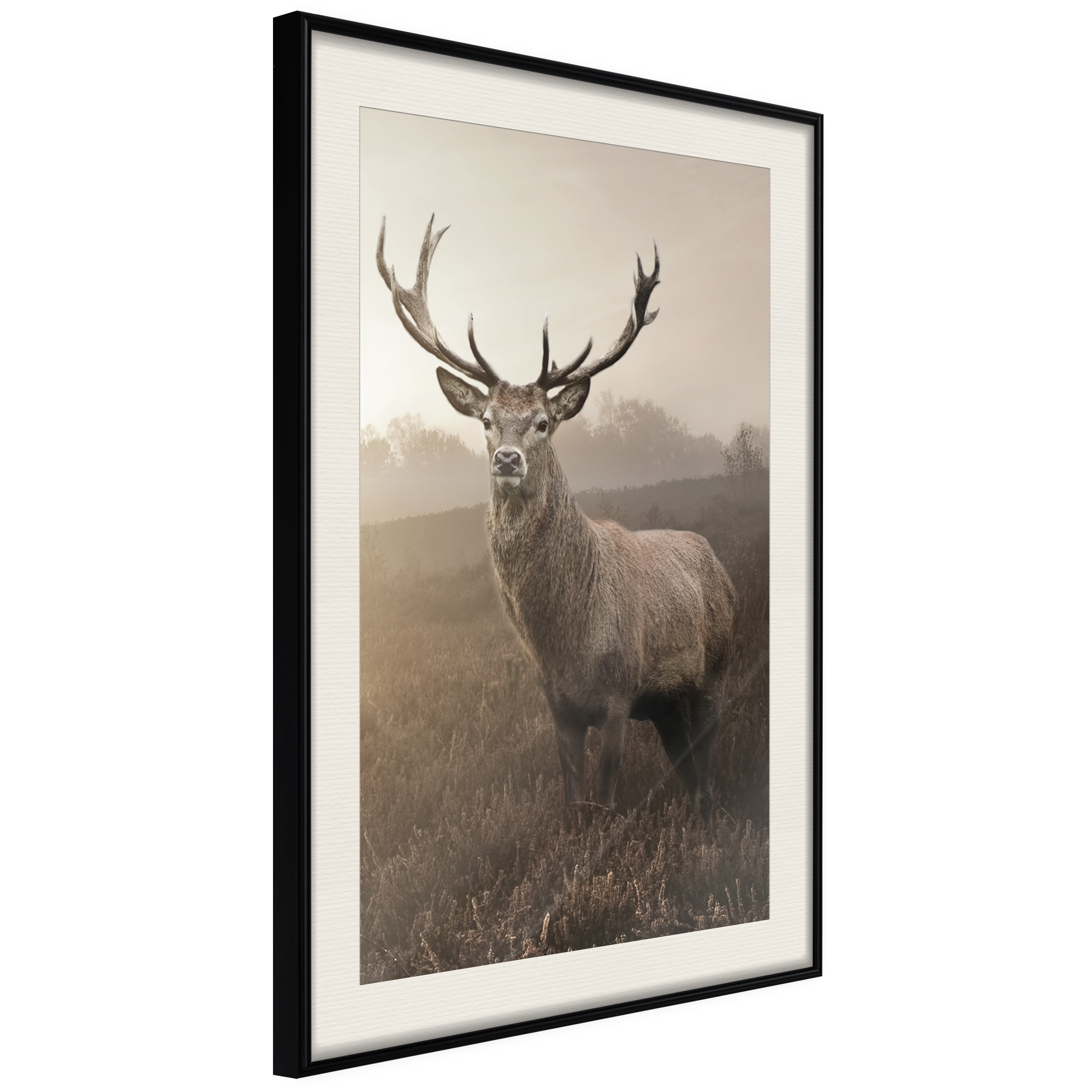 Poster Artgeist Affisch Deer in Sepia