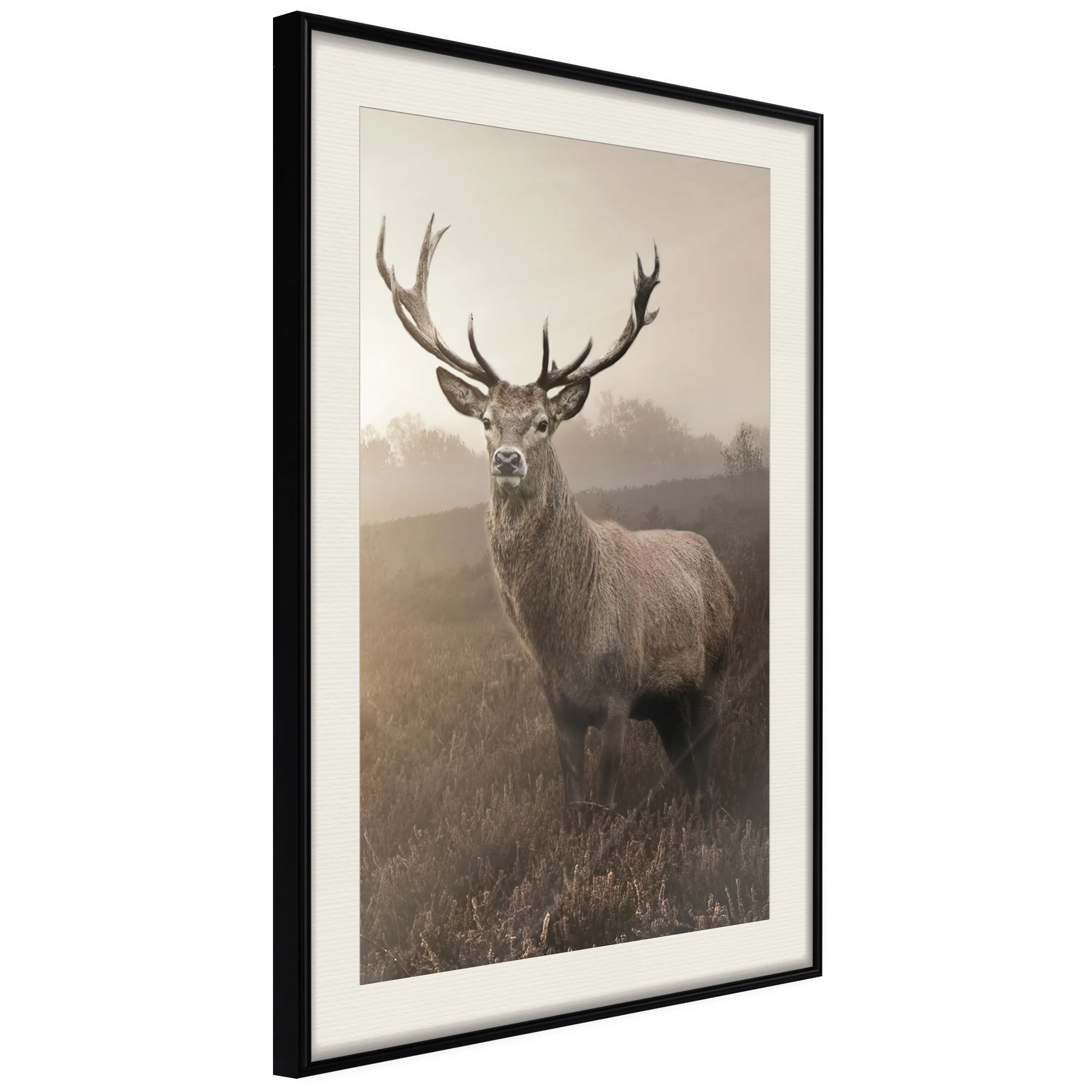 Poster Artgeist Affisch Deer in Sepia