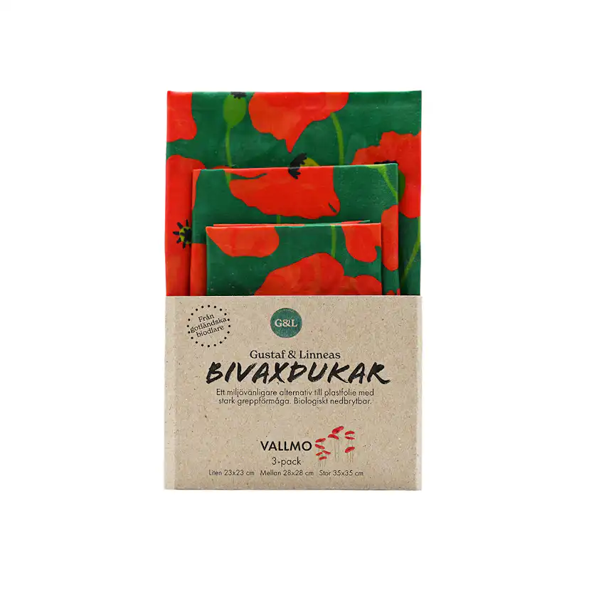 Bivaxinpackningar Gustaf & Linnea För Livsmedel 3-pack