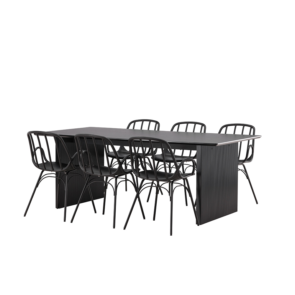 Matgrupp Venture Home Vail med 6 Dyrön Stolar