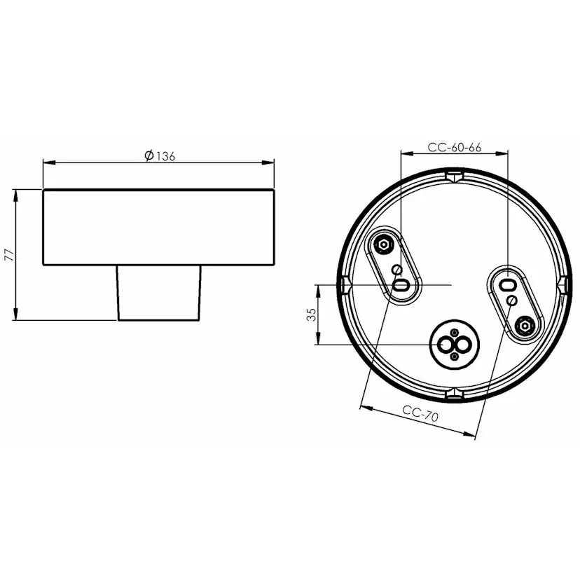 Vägg-/Taklampa Ifö Electric Sockel 123,5 Rak IP44 E27