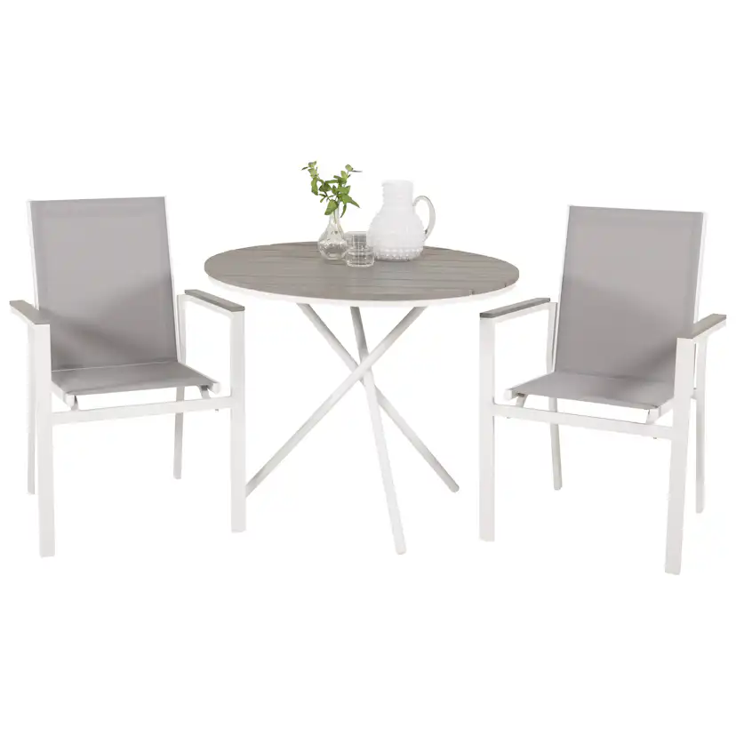 Cafégrupp Venture Home Pincy Ø 90 med 2 Trädgårdsstolar Utomhus