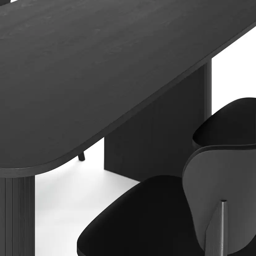Matgrupp Bark Kopparbo Rektangulärt Matbord 160 cm med 4 Jerup Matstol