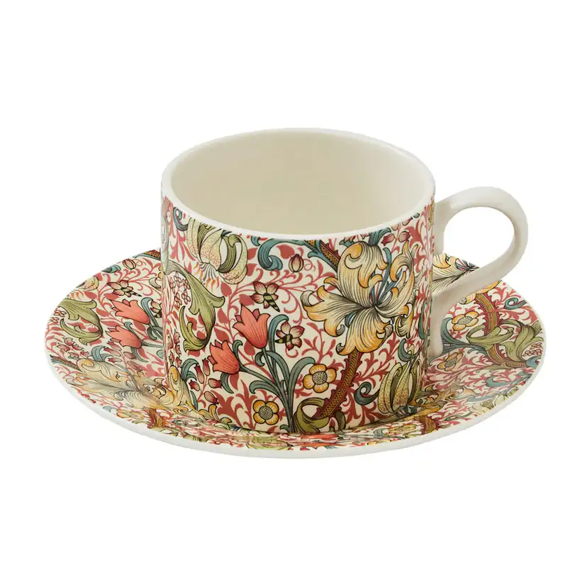 Tekopp Spode Golden Lily tekopp med Fat 28 cl