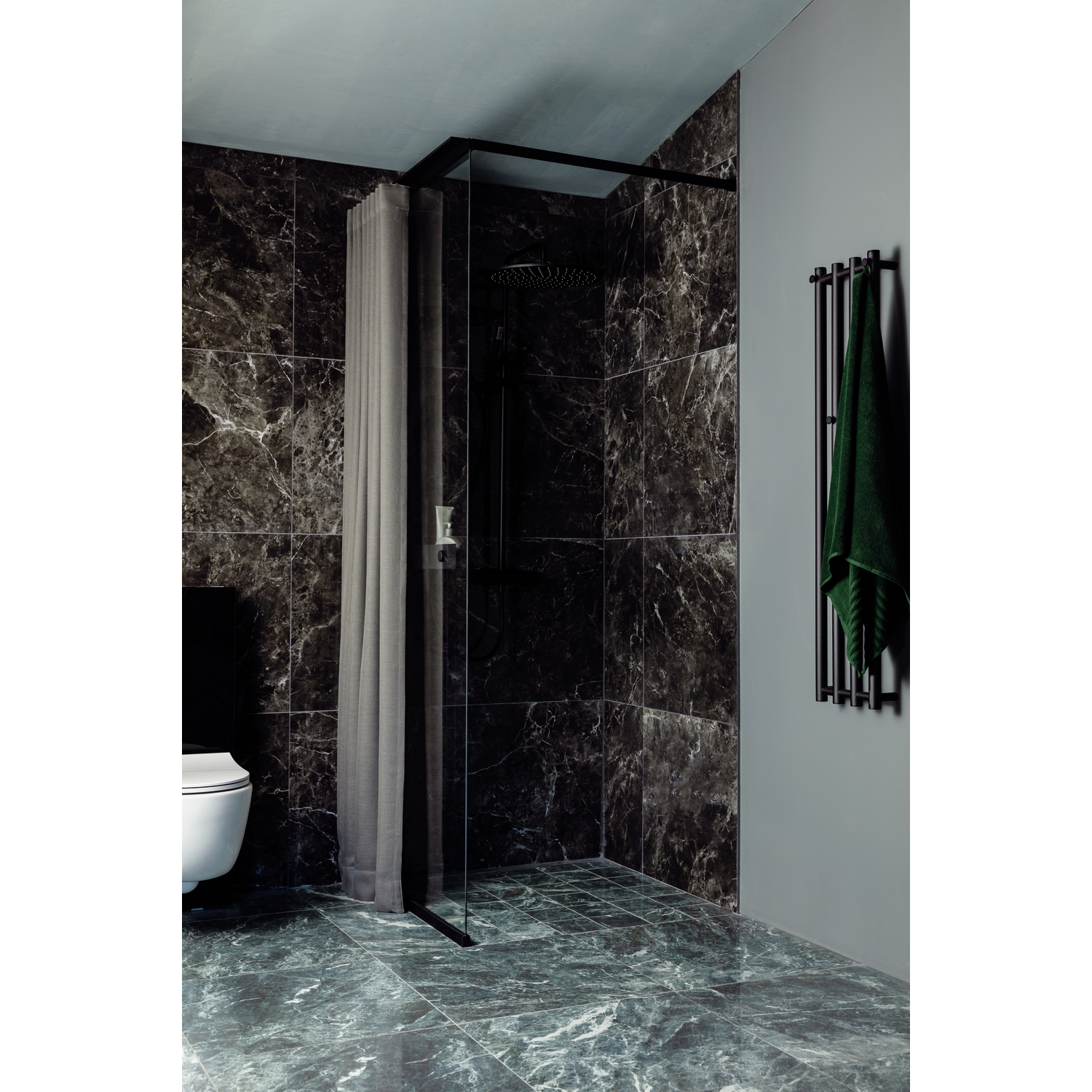 Langfoss Gardin 90x230 Askgrå H: 2300 mm, Askgrå
