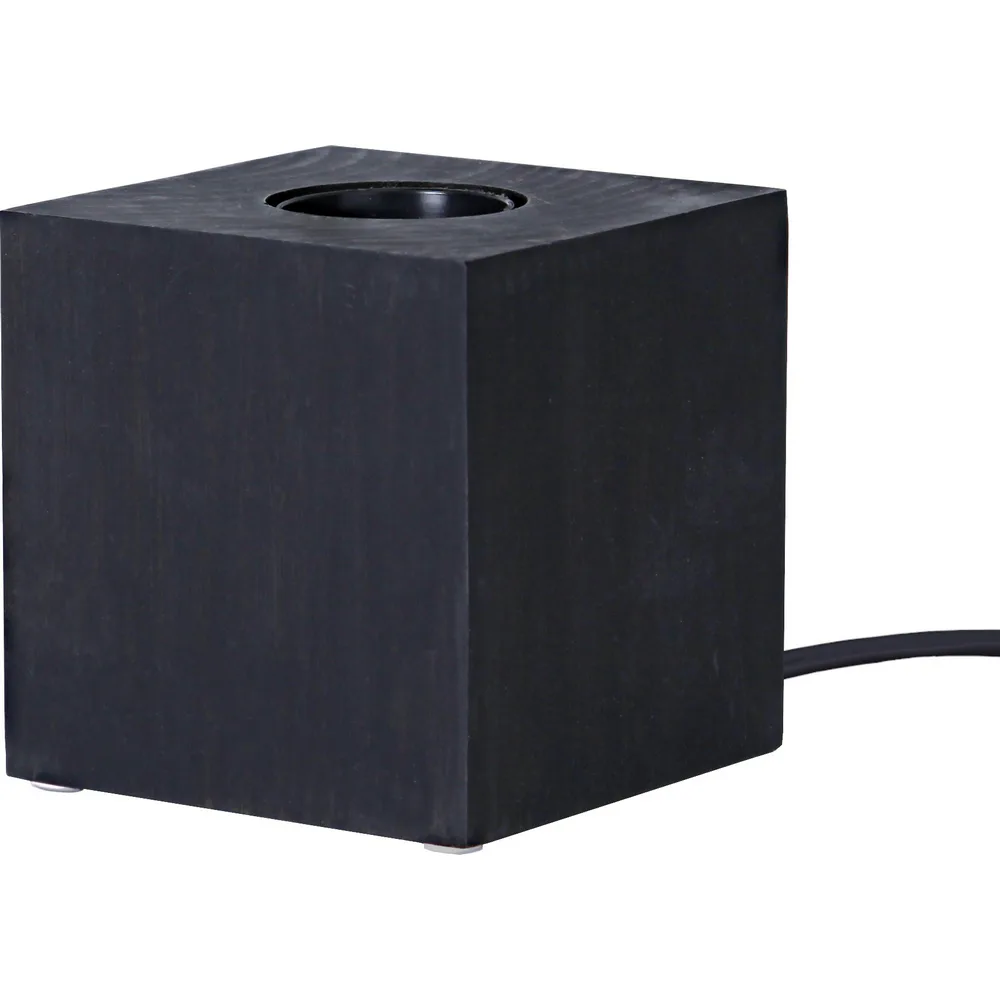 Lampfot Star Trading E27 Kub Svart