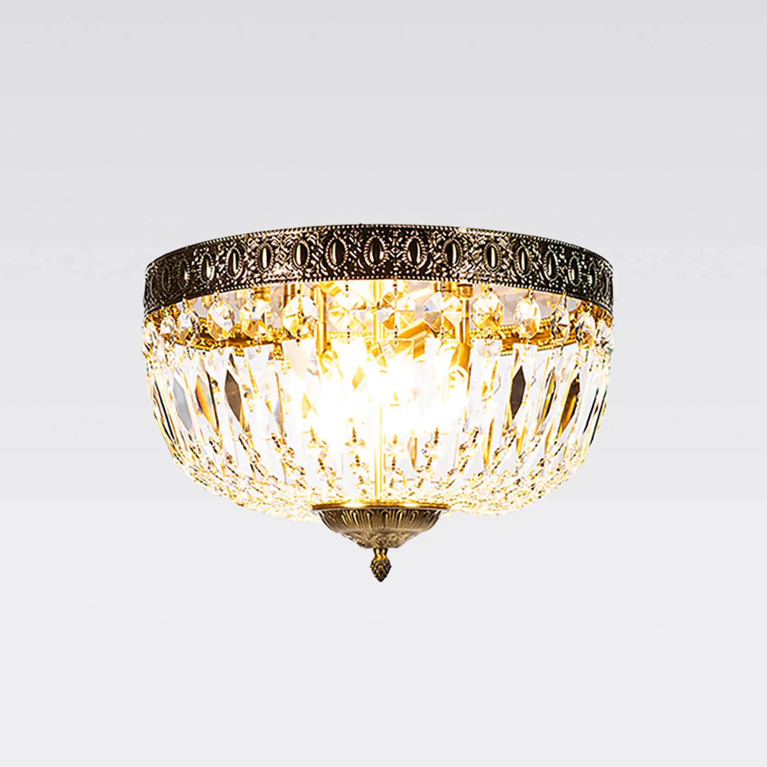 Kristallplafond Vesani Uppsala Mässing Ø40cm