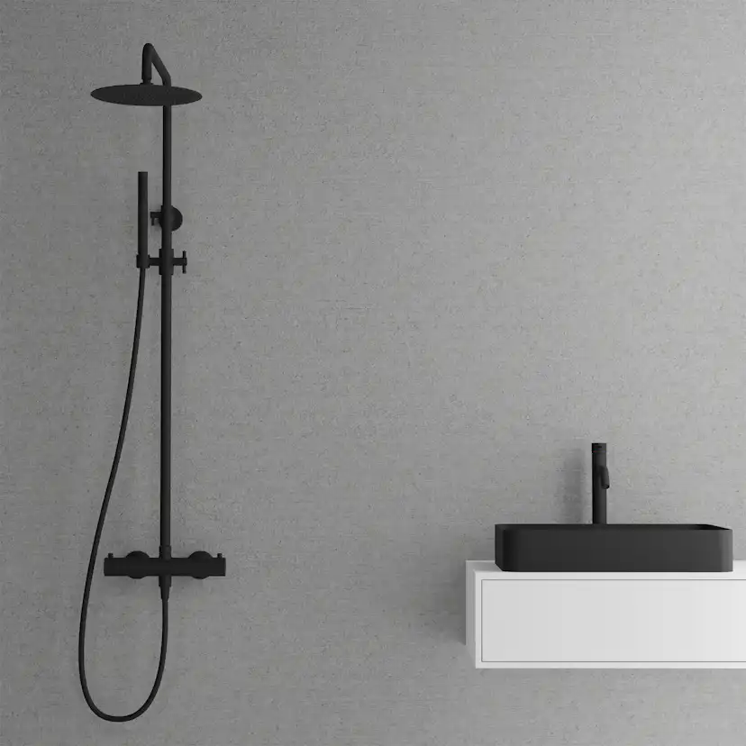 Blandarpaket Scandtap med Takduschset, Tvättställsblandare och Tvättställ Rare S