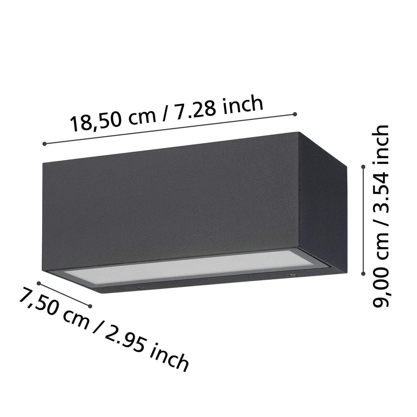 Vägglampa Utebelysning Eglo Spongano 90 mm