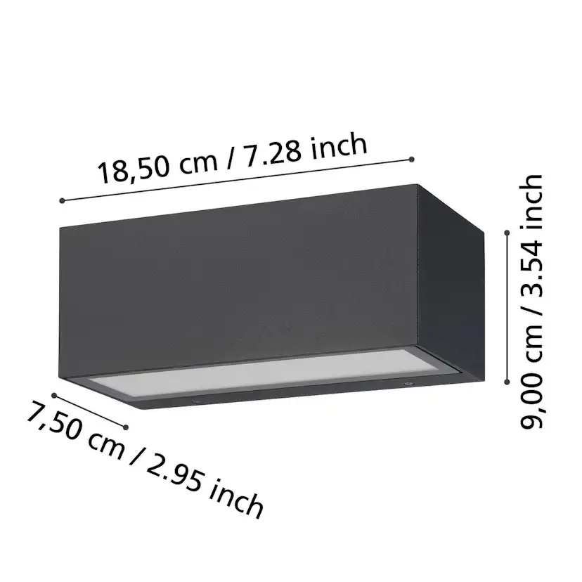Vägglampa Utebelysning Eglo Spongano 90 mm