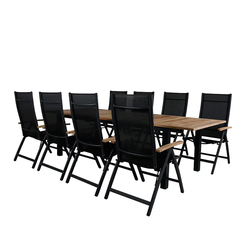 Matgrupp Venture Home Perla med 8 Perla Positionsstolar