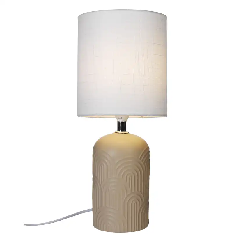 Bordslampa Cottex Archie H35 cm Keramikfot med Textilskärm