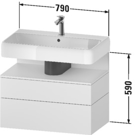 Tvättställsskåp Duravit Qatego med Tvättställ, Lådor och Belysning