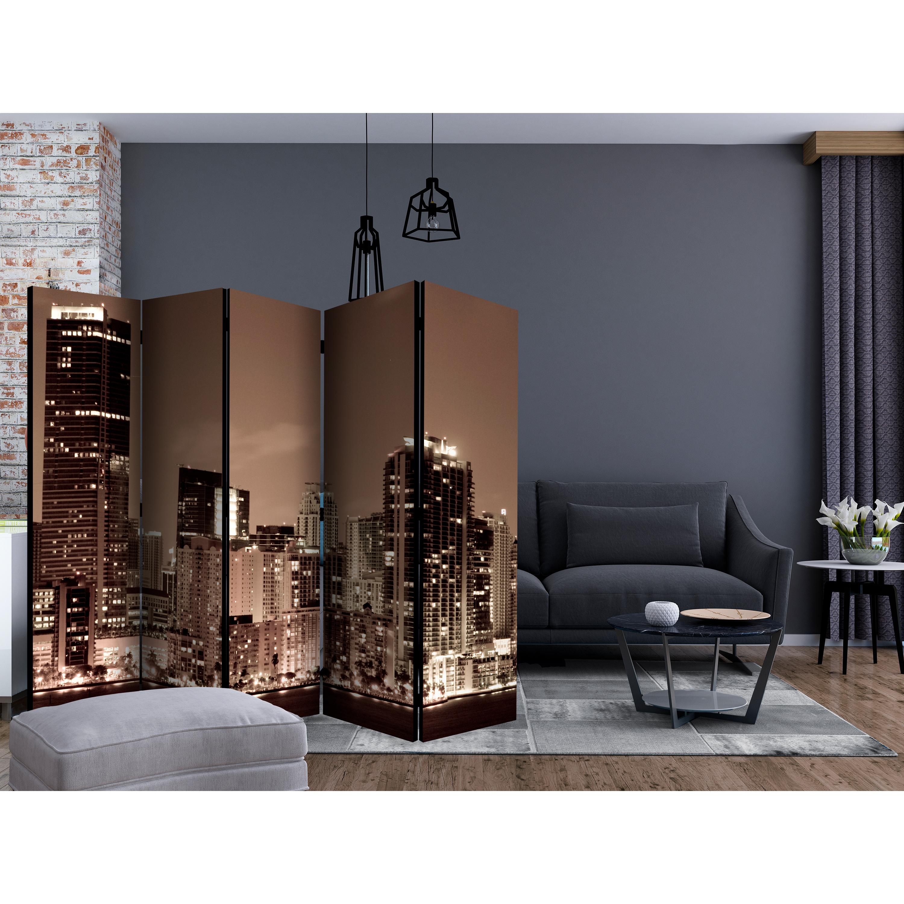 Rumsavdelare Skärmvägg Arkiio Night Life in Miami II 225x172 cm