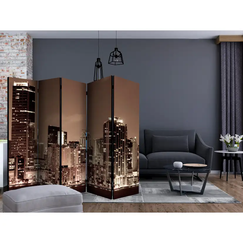 Rumsavdelare Skärmvägg Arkiio Night Life in Miami II 225x172 cm