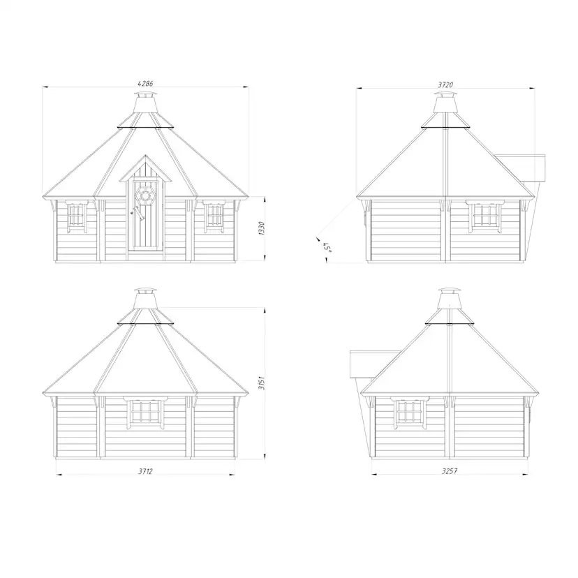Grillkåta Palmako Eva 9,2 m2