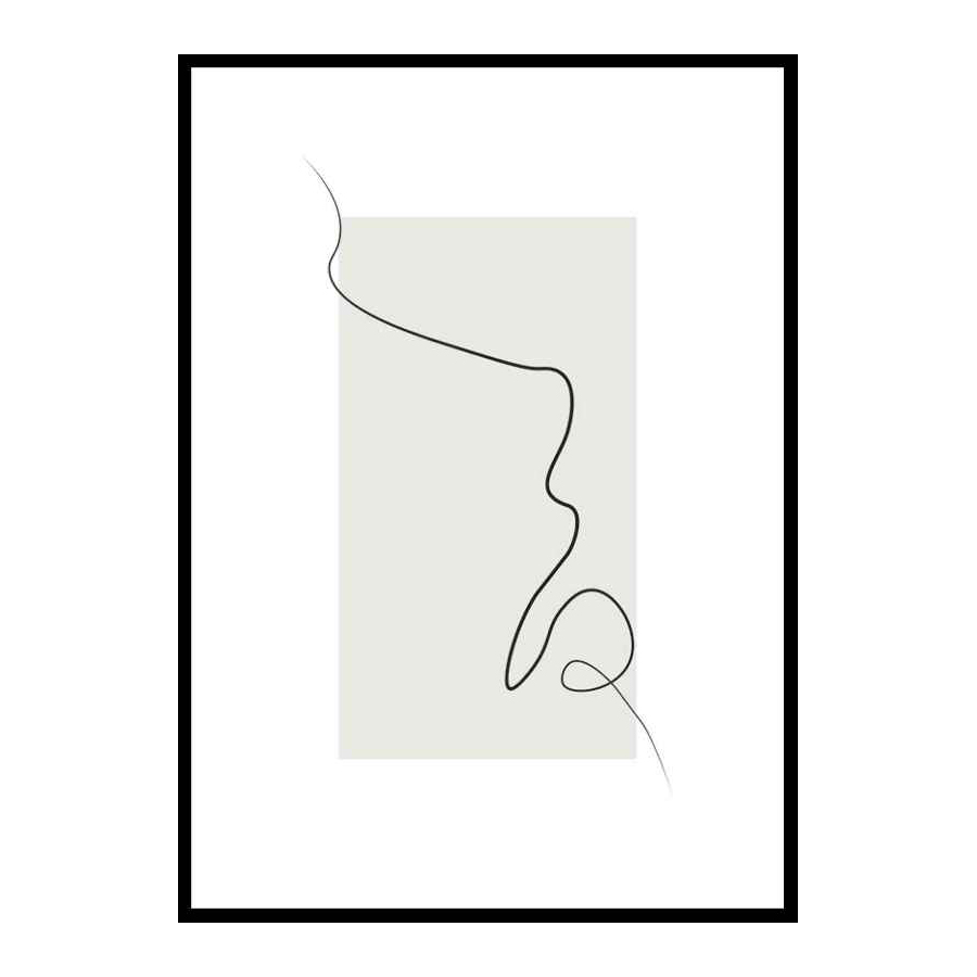 Poster Gallerix Shapes Line Art No2