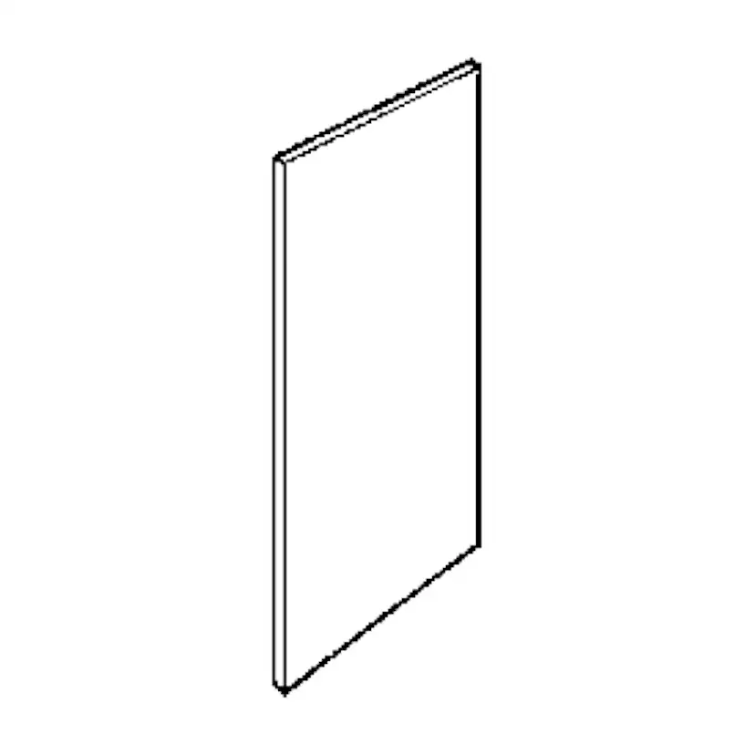Gavelsida White, H: 2608 mm