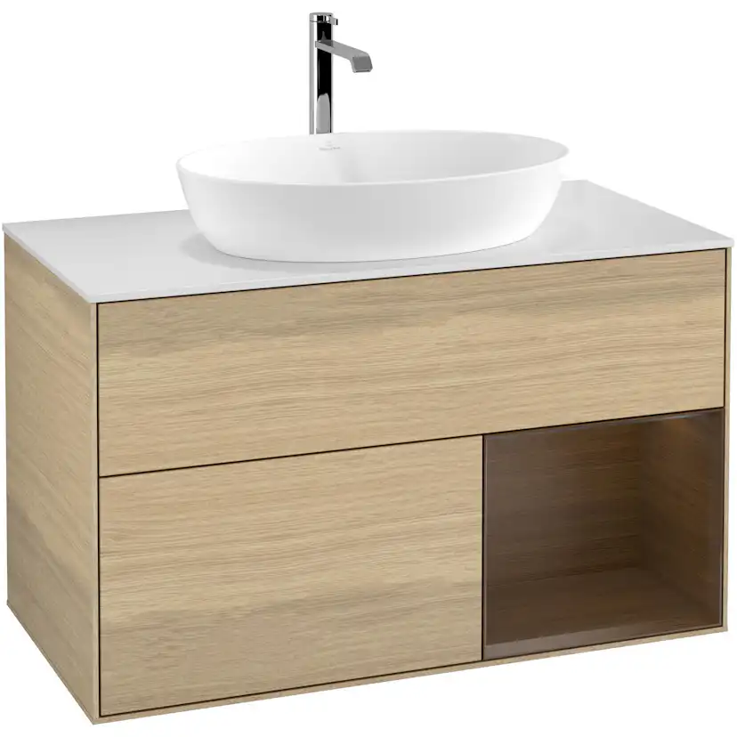 Tvättställsskåp Villeroy & Boch Finion med 2 Lådor Hylla och Bänkskiva för Fristående Tvättställ från Artis & Collaro
